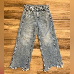 American Eagle Dreamy Drape Super High-Waisted Baggy Wide-Leg Jean